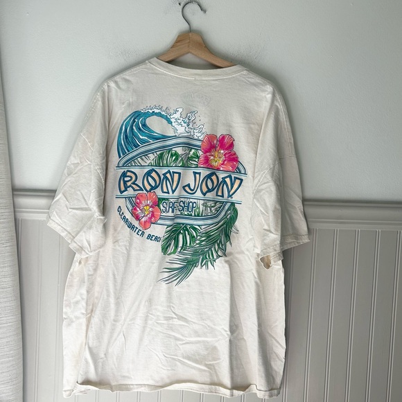 Ron Jon Surf Shop Other - Y2K Ron Jon Surf Shop 3XL Cream Graphic Cotton  Tee